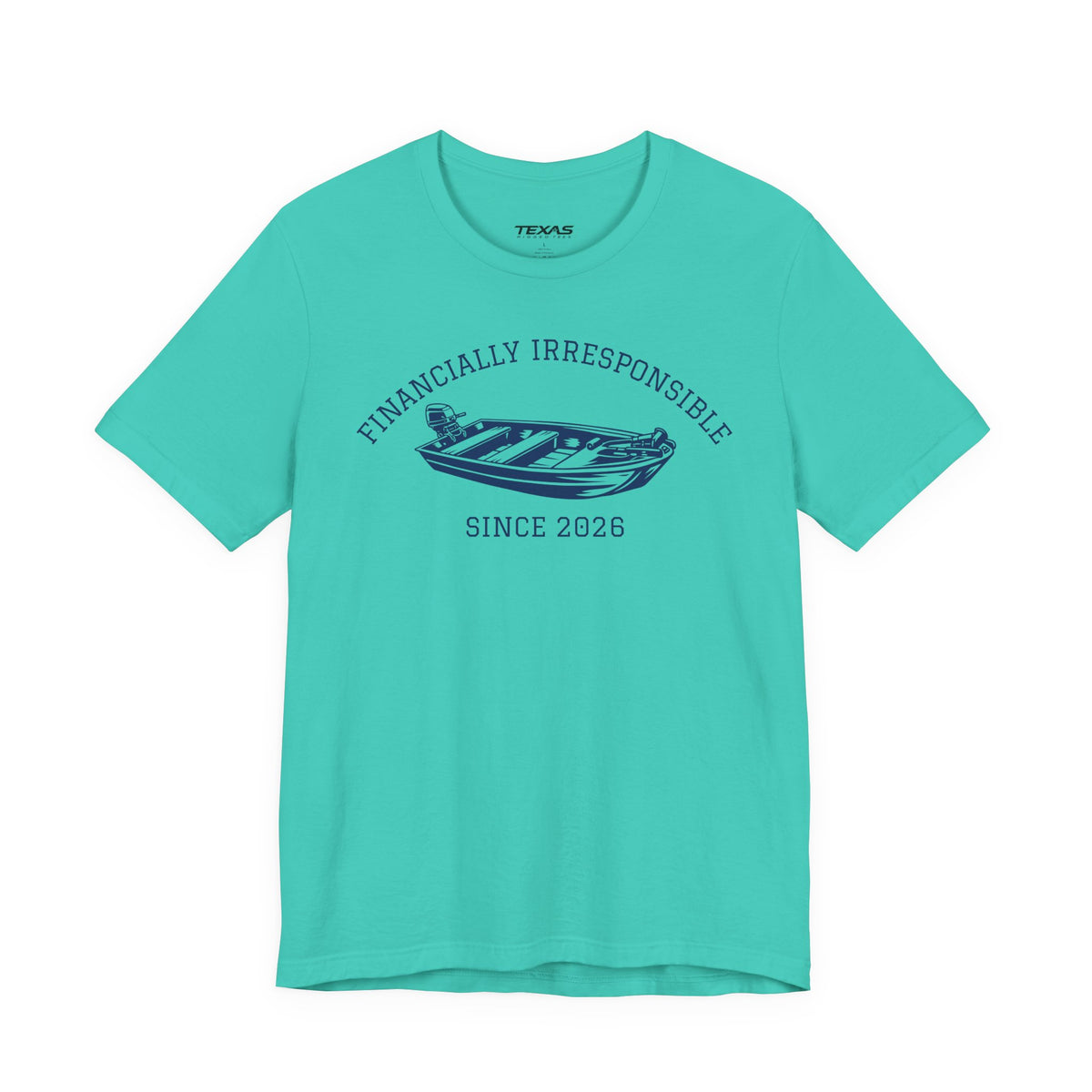 Financially Irresponsible Since XXXX (Jon Boat Edition) — Unisex Cotton Tee