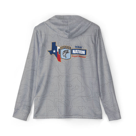 Topographical Lake Map (TBN Edition) — Unisex Fishing Pullover Hoodie (SPF 50+)