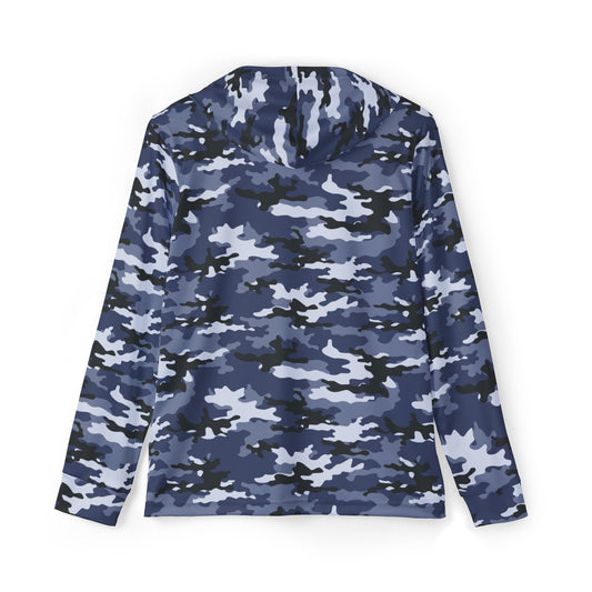 Blue Camo — Unisex Fishing Pullover Hoodie (SPF 50+)