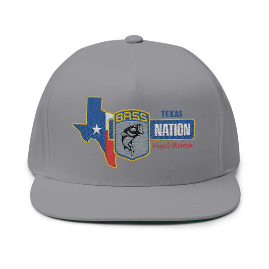 Texas Bass Nation Embroidered Flat Bill Cap