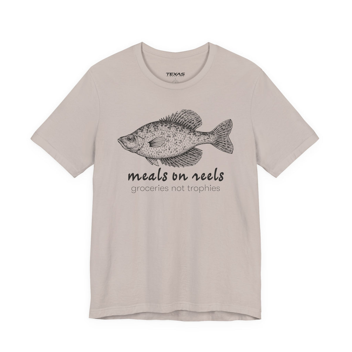Meals on Reels: Groceries Not Trophies — Unisex Cotton Tee