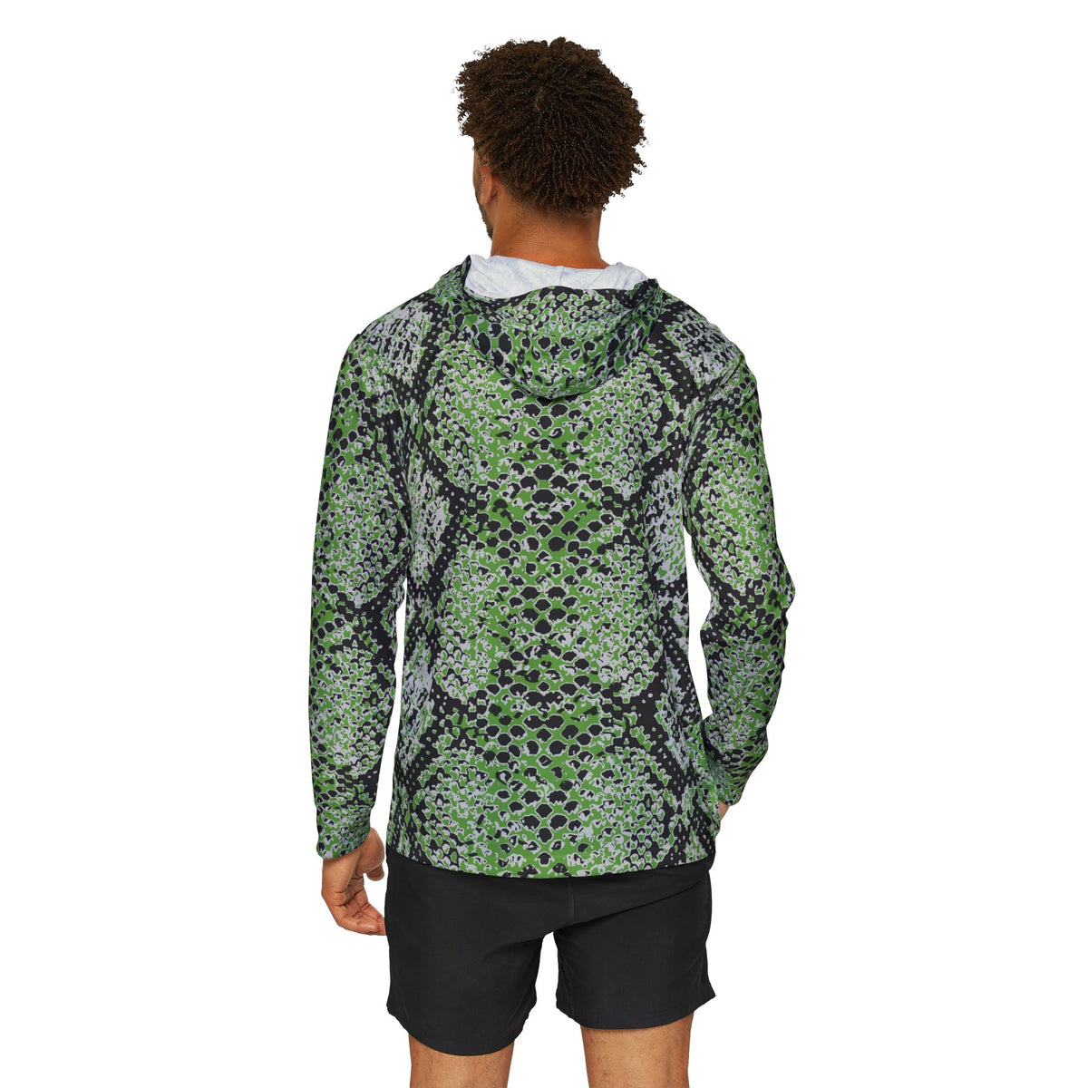 Green Water Snake — Unisex Fishing Pullover Hoodie (SPF 50+)