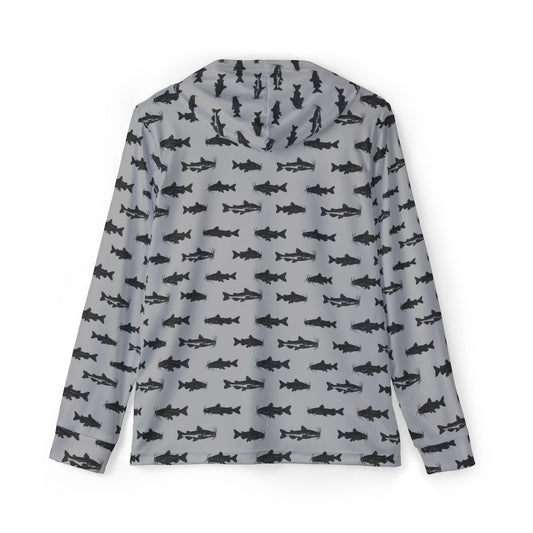 Catfish Pattern — Unisex Fishing Pullover Hoodie (SPF 50+)