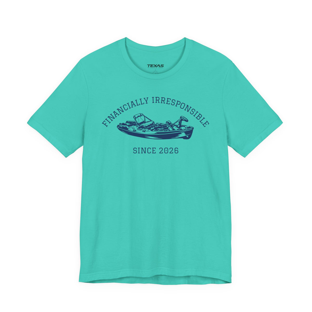 Financially Irresponsible Since XXXX (Kayak Edition) — Unisex Cotton Tee