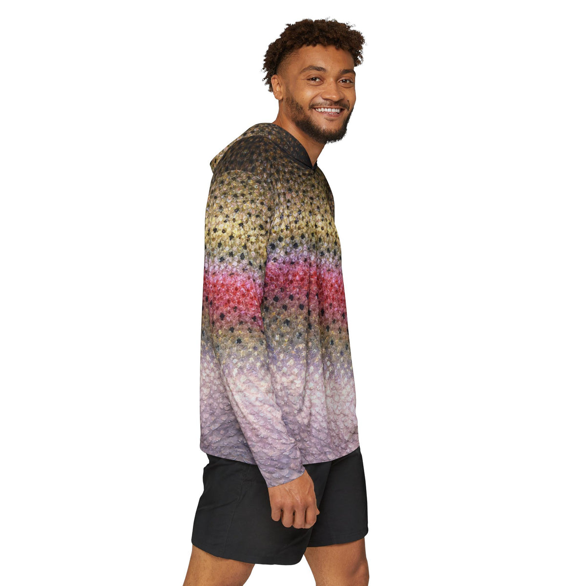 Rainbow Trout β Unisex Fishing Pullover Hoodie (SPF 50+)