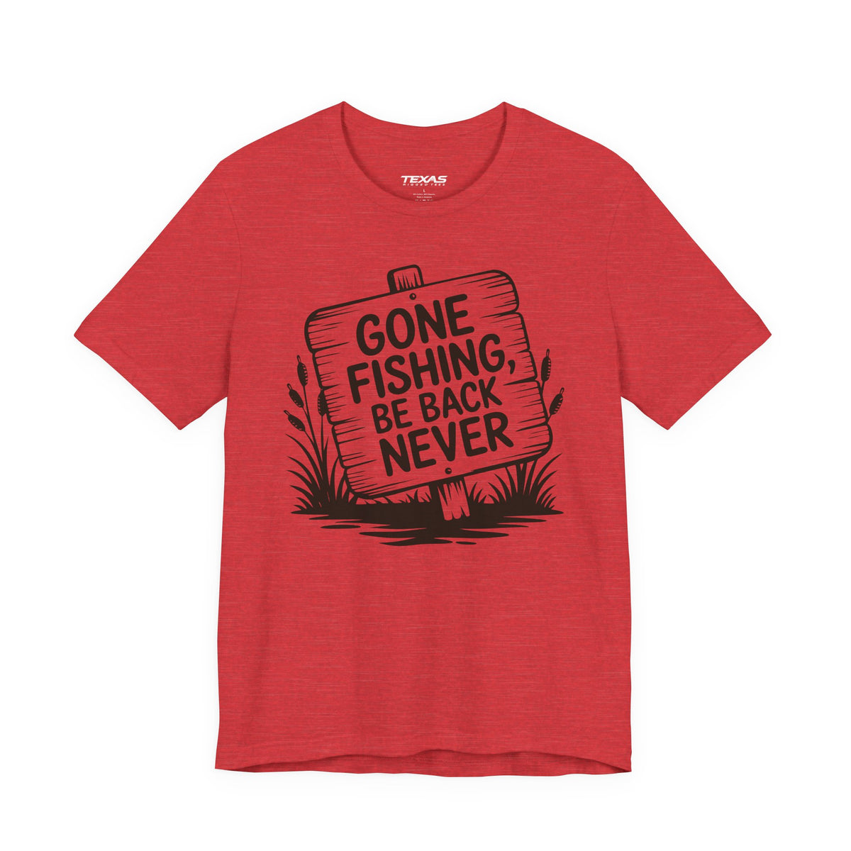 Gone Fishing, Be Back Never — Unisex Cotton Tee