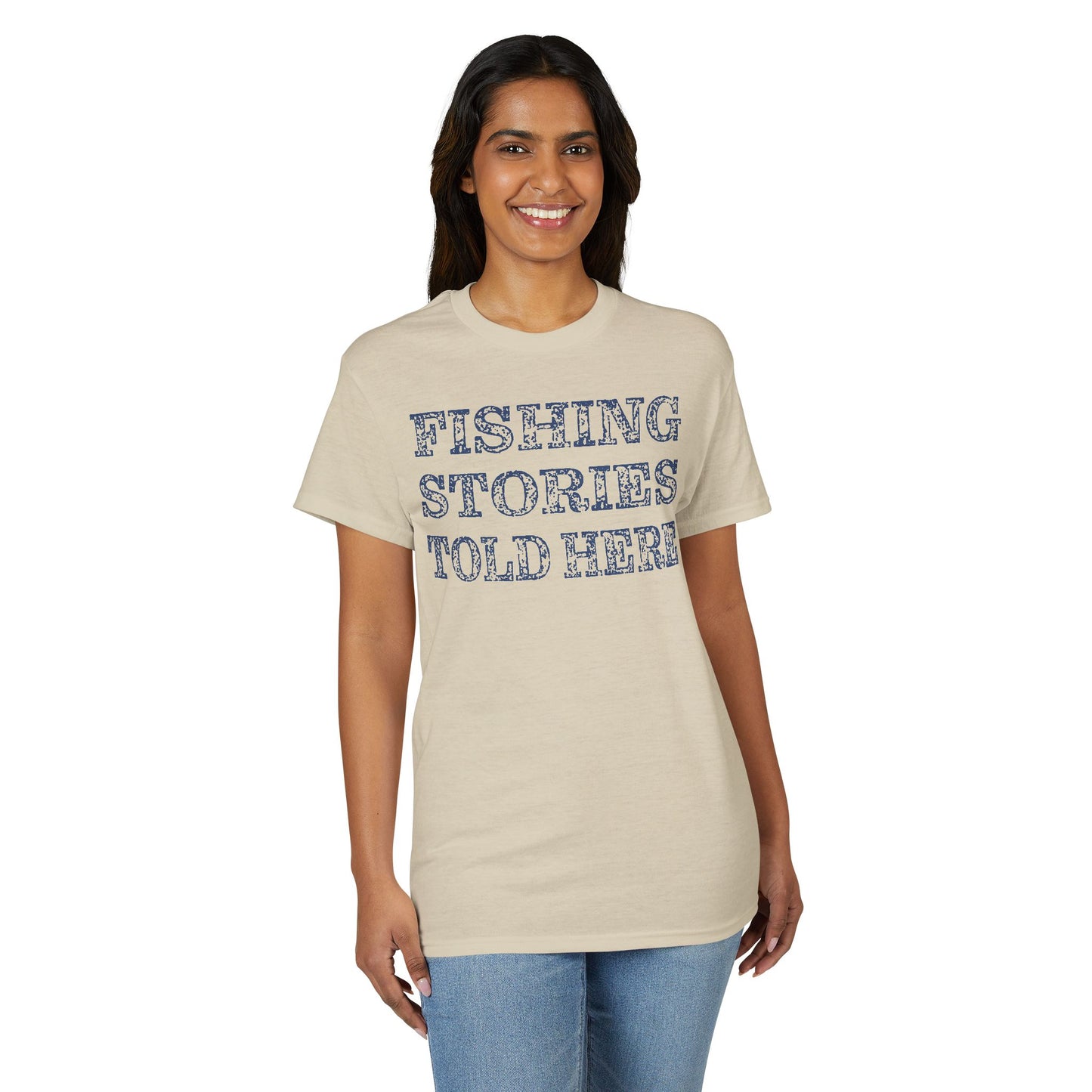 Fishing Stories Told Here — Unisex DryBlend® T-Shirt