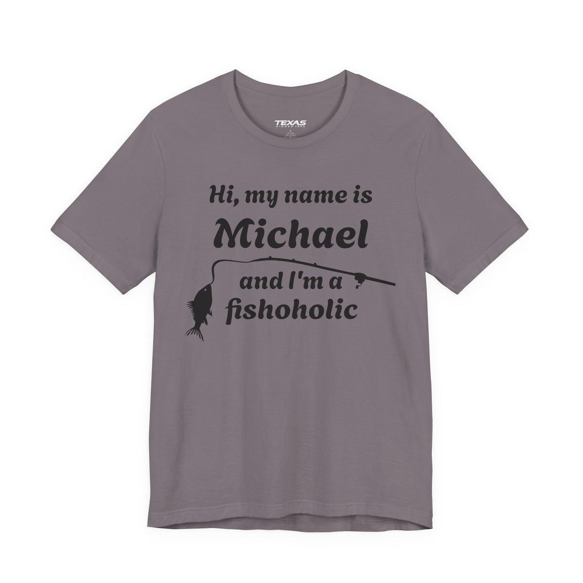 Hi, my name is [YOUR NAME] and I’m a fishoholic — Unisex Cotton Tee (Customizable)