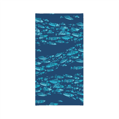 Deep Blue Schooling Fish — Unisex Neck Gaiter (SPF 50+)
