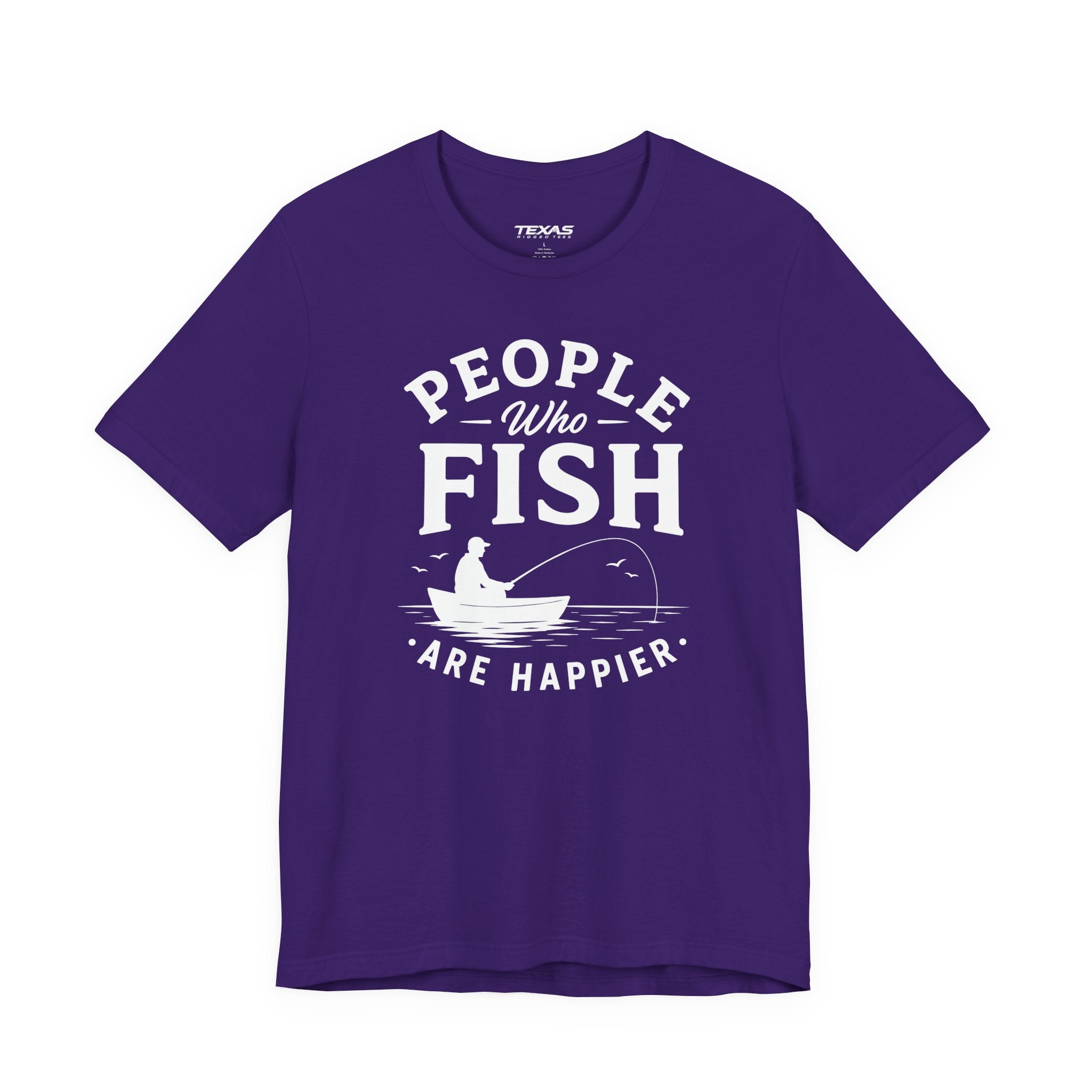 People Who Fish Are Happier — Unisex Cotton Tee