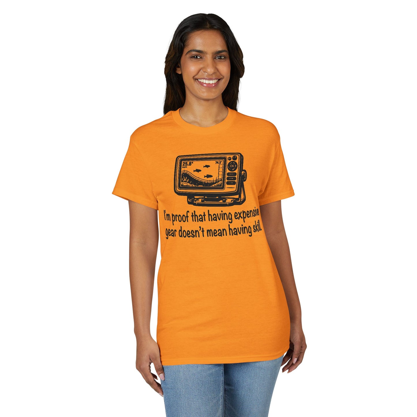 I'm proof that having expensive gear doesn't mean having skill — Unisex DryBlend® T-Shirt