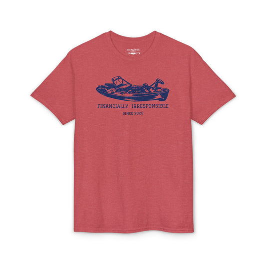 Financially Irresponsible Since XXXX (Kayak Edition) — Unisex DryBlend® T-Shirt (Customizable)