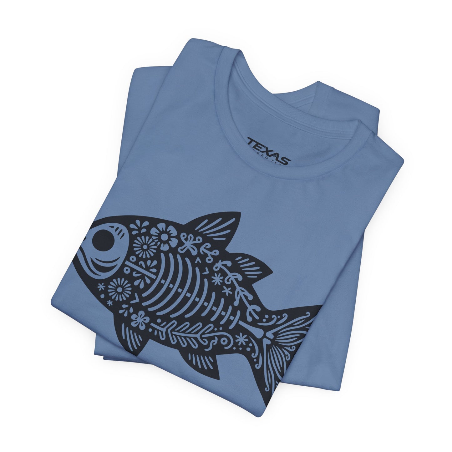 Mexican Flora Fish Skeleton — Unisex Cotton Tee