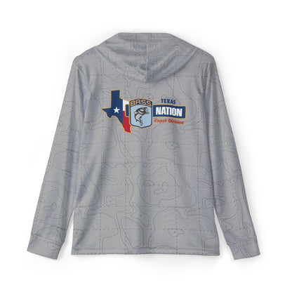 Topographical Lake Map (TBN Edition) — Unisex Fishing Pullover Hoodie (SPF 50+)