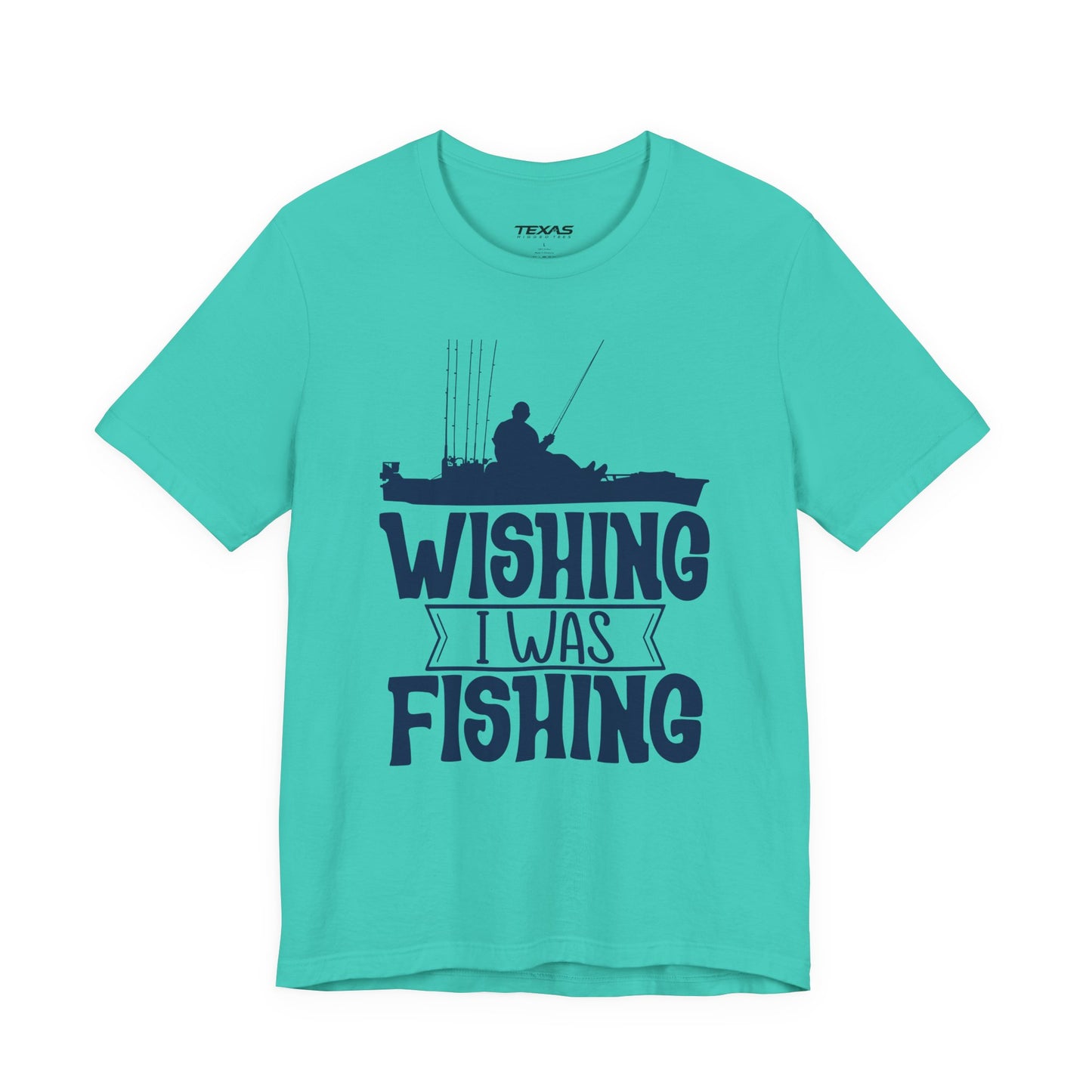 Wishing I Was Fishing (Kayak Edition) — Unisex Cotton Tee