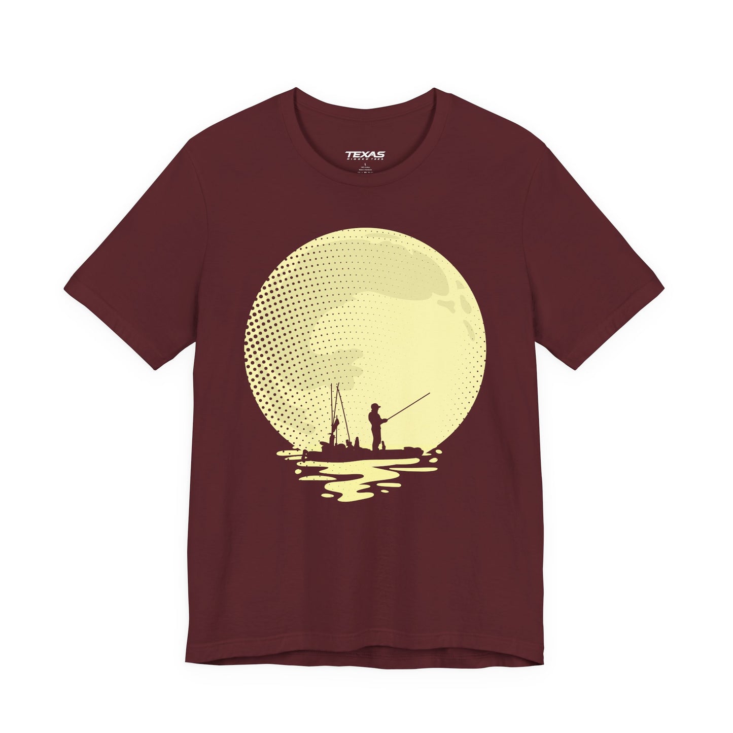 Full Moon Fishing (Kayak Edition) — Unisex Cotton Tee
