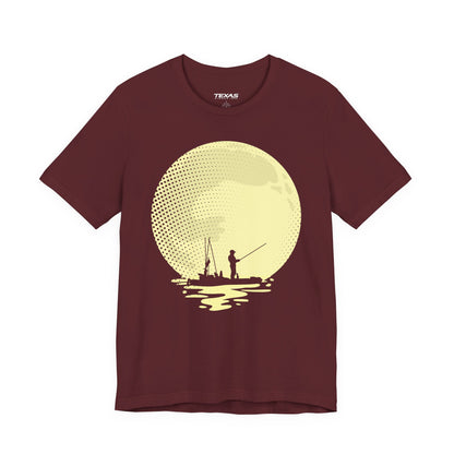 Full Moon Fishing (Kayak Edition) — Unisex Cotton Tee