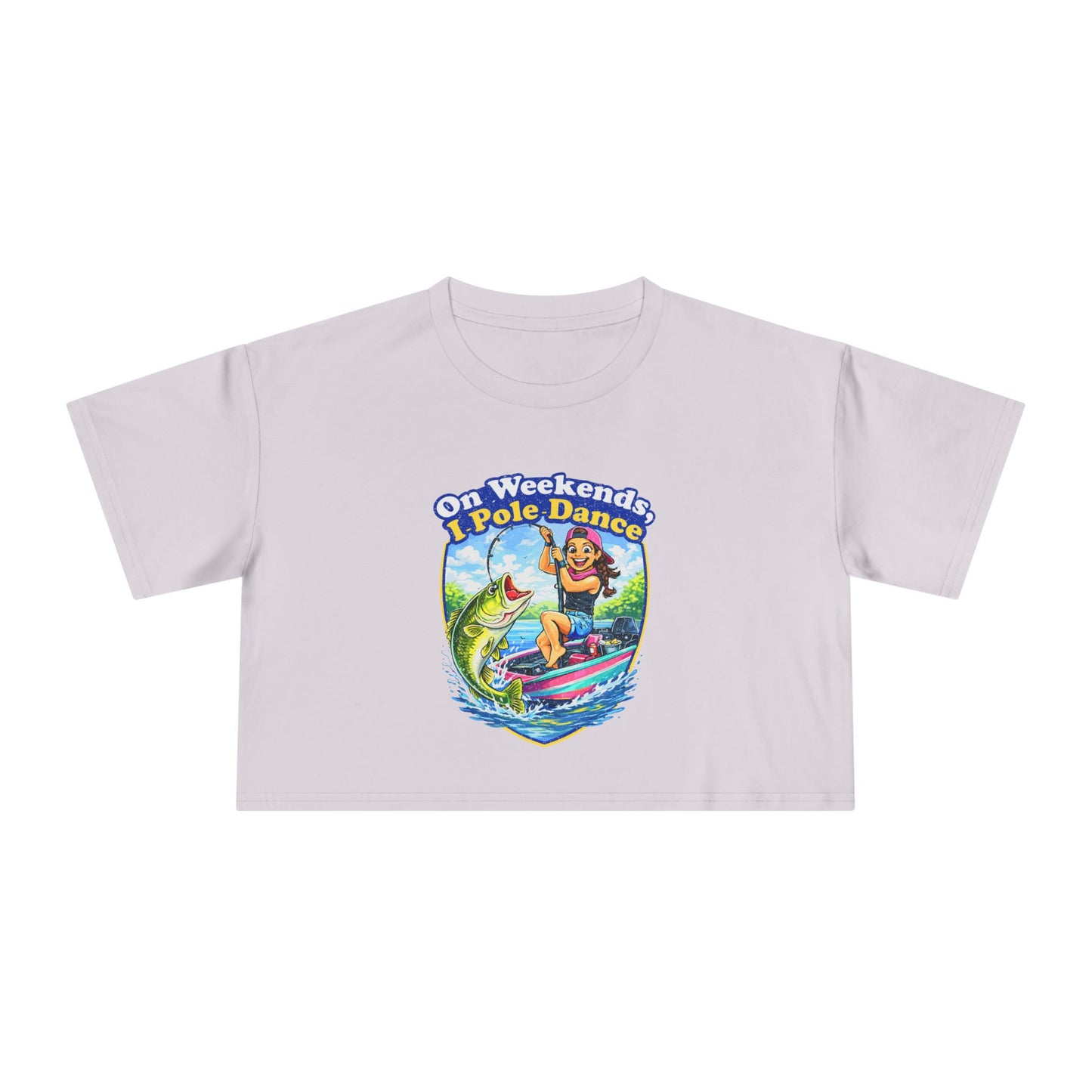 On Weekends, I Pole Dance — Women’s Crop Tee