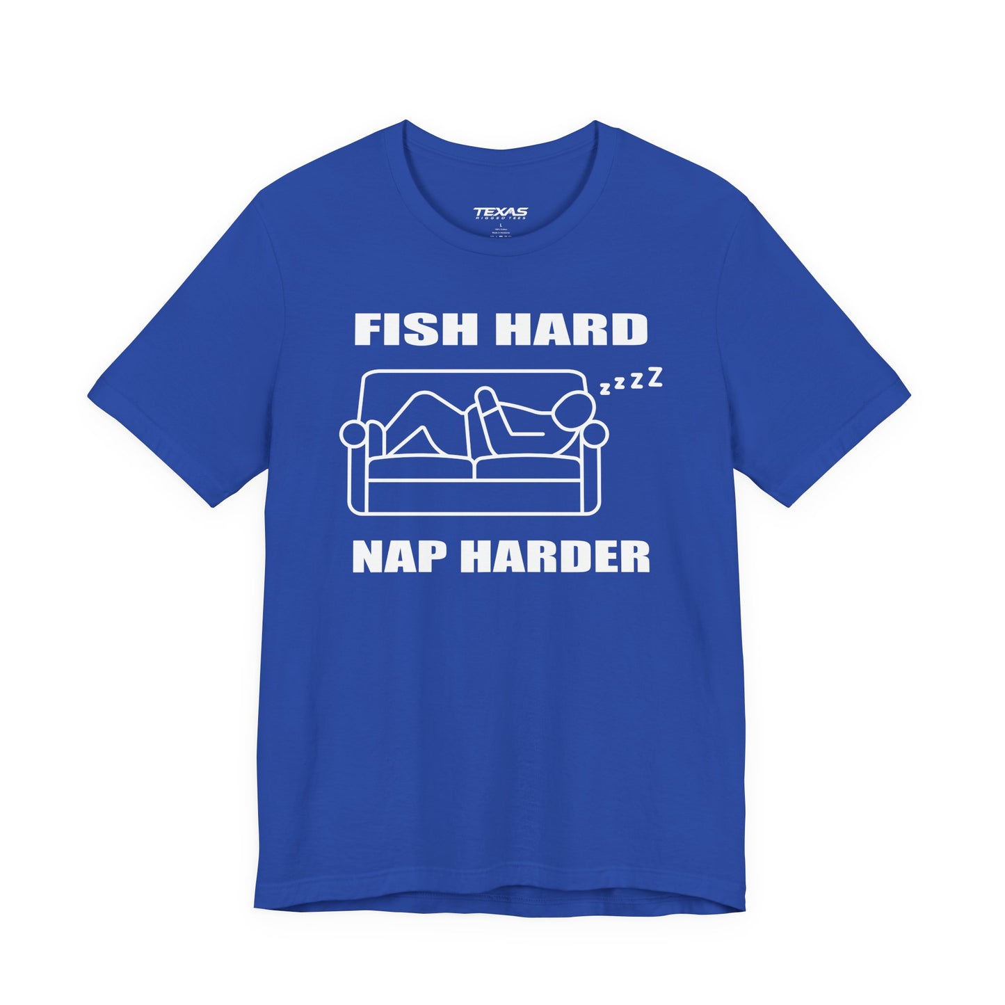 Fish Hard, Nap Harder — Unisex Cotton Tee