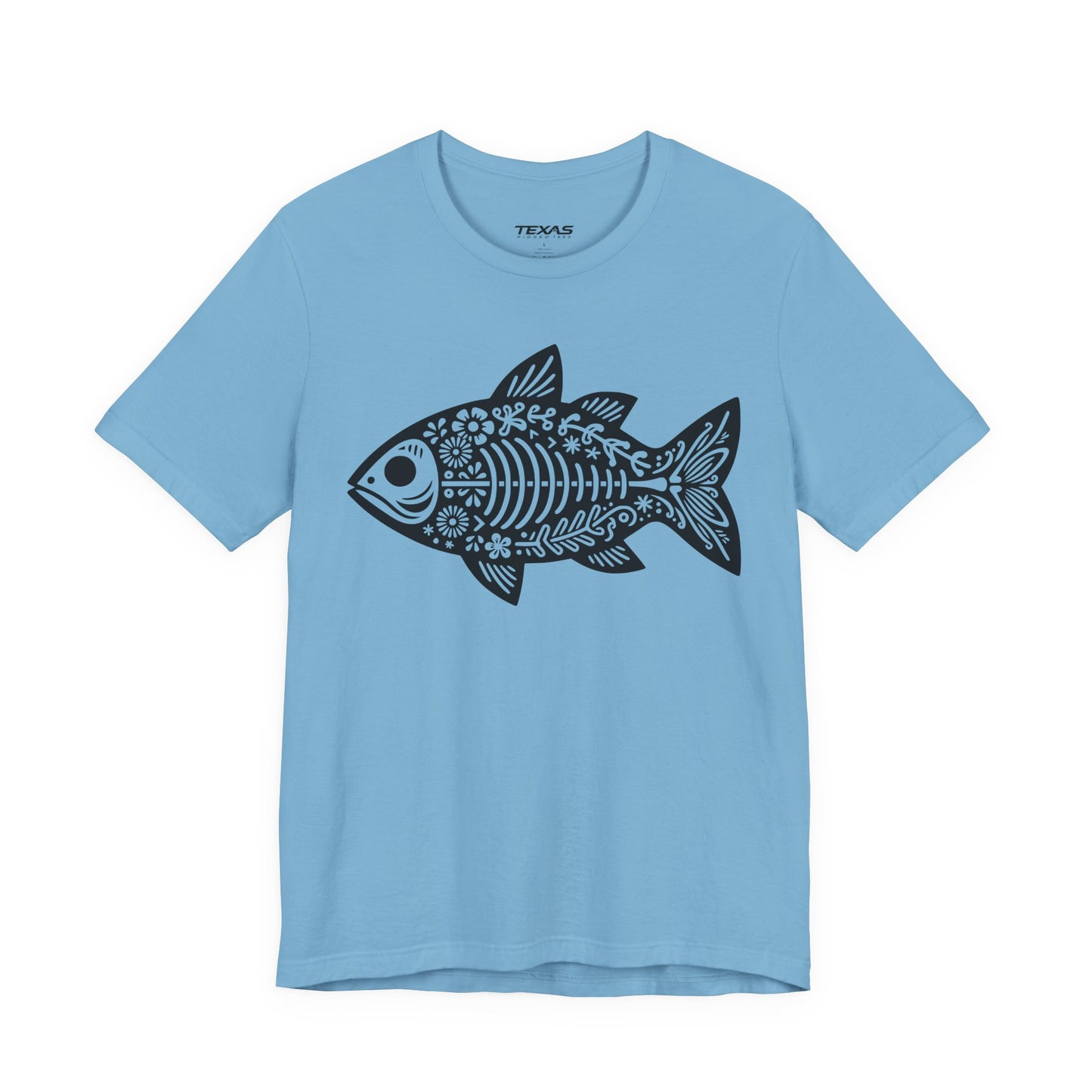 Mexican Flora Fish Skeleton — Unisex Cotton Tee