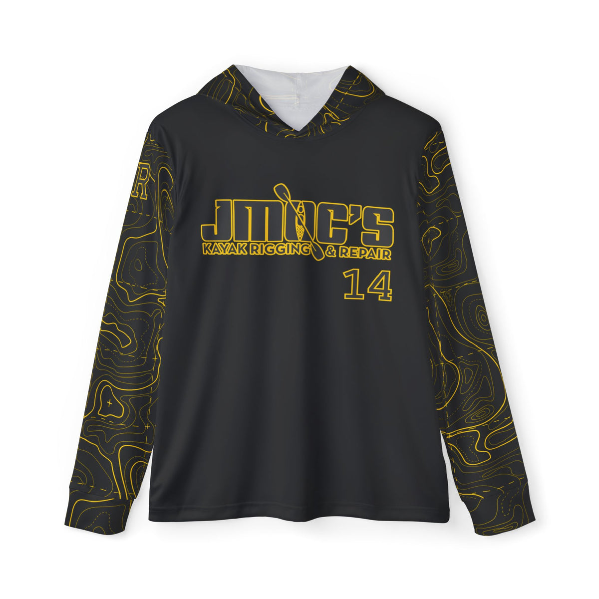 JR Mocaby Baseball Jersey Contour Lines Sleeves Black & Gold