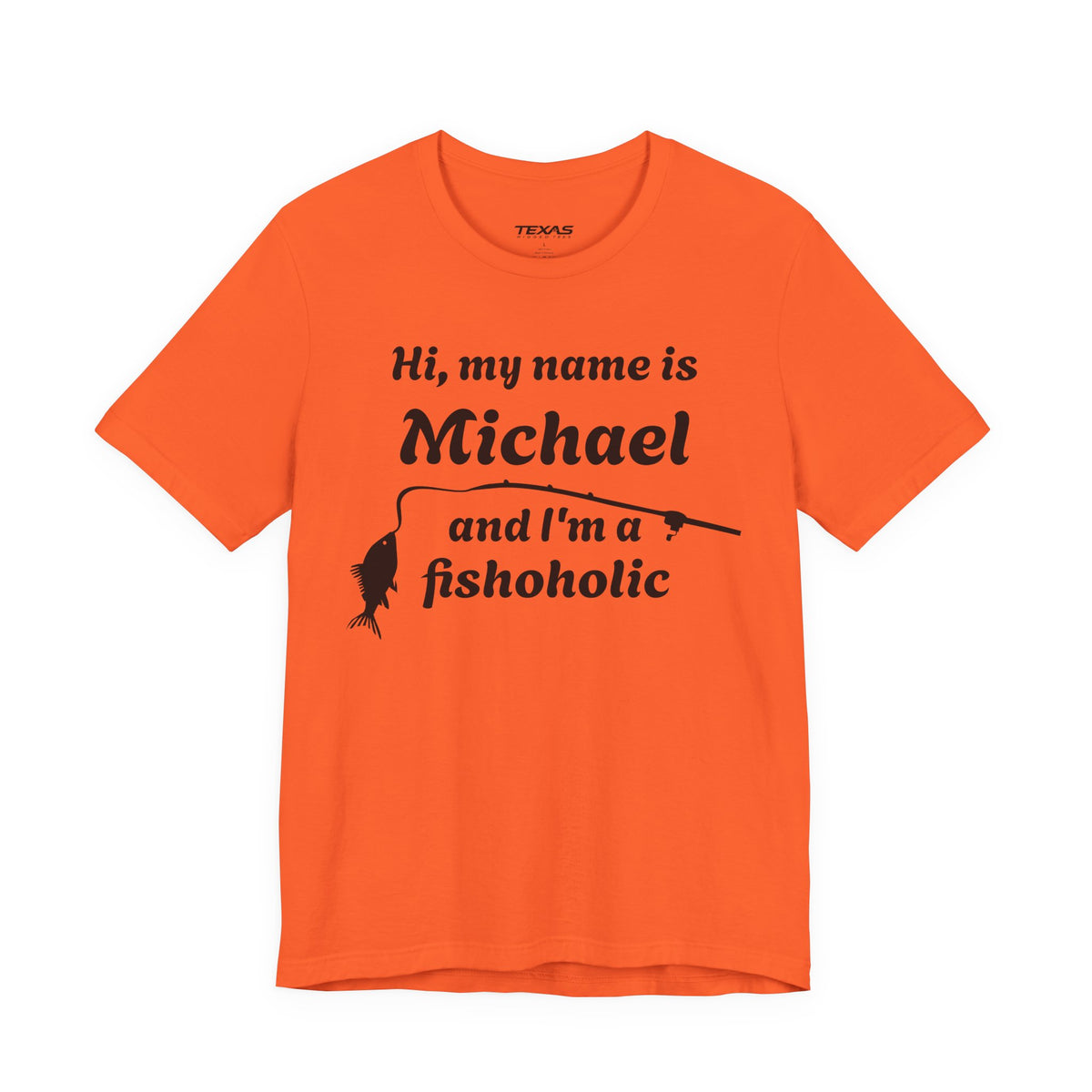 Hi, my name is [YOUR NAME] and I’m a fishoholic — Unisex Cotton Tee (Customizable)