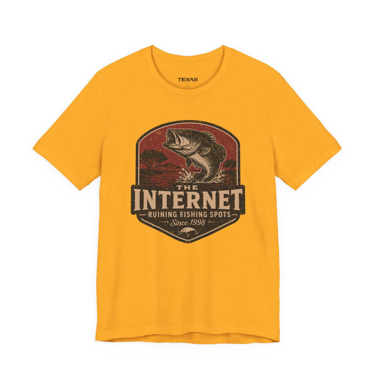 The Internet: Ruining Fishing Spots Since 1998 — Unisex Cotton Tee