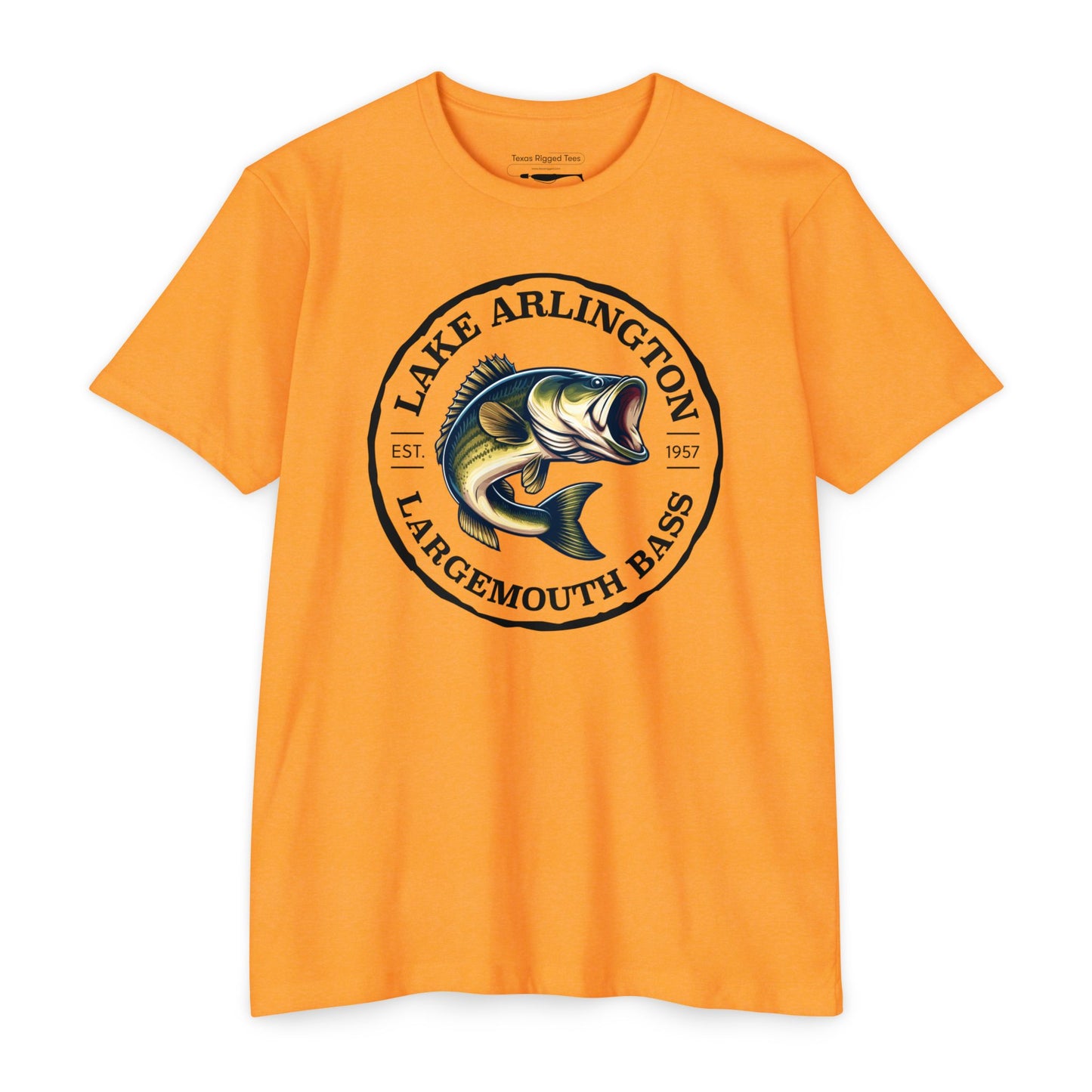 Lake Arlington Largemouth Bass — Unisex Cotton-Poly Blend T-Shirt