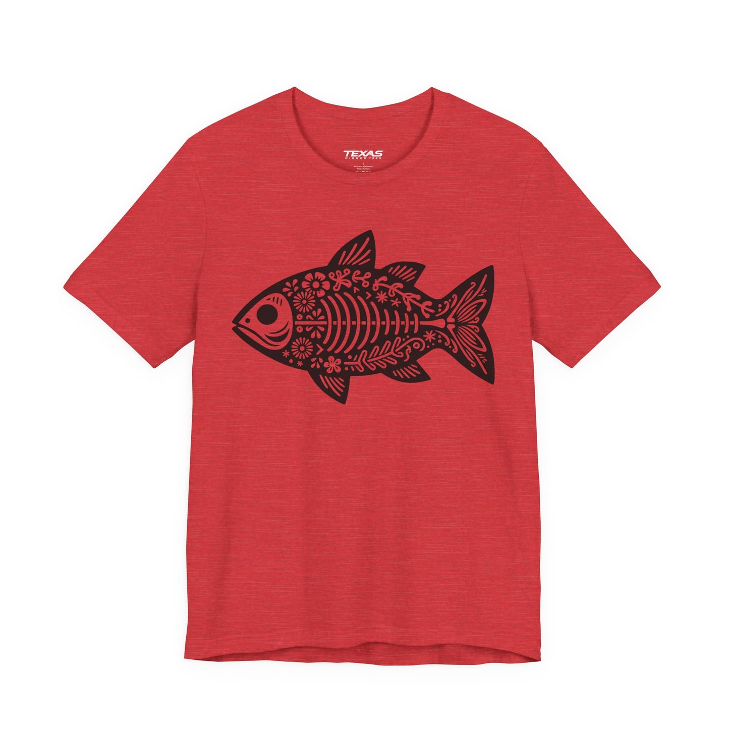 Mexican Flora Fish Skeleton — Unisex Cotton Tee