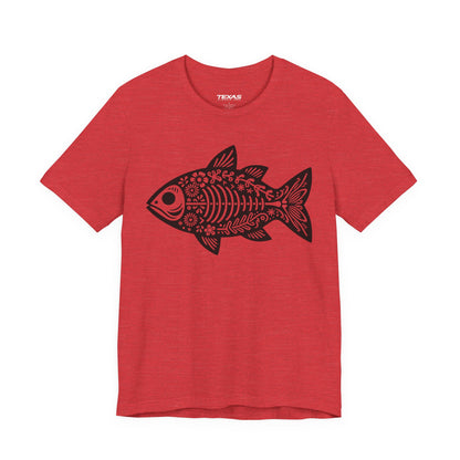 Mexican Flora Fish Skeleton — Unisex Cotton Tee