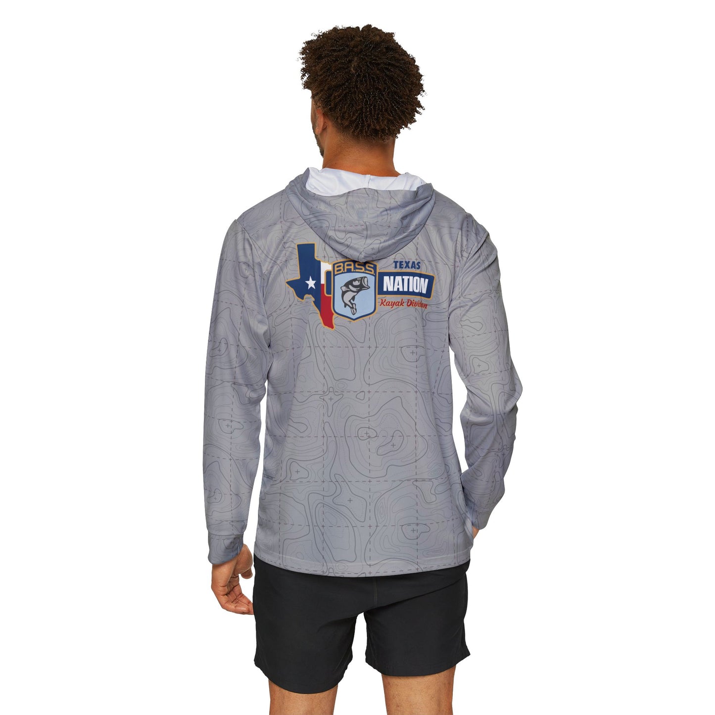 Topographical Lake Map (TBN Edition) — Unisex Fishing Pullover Hoodie (SPF 50+)