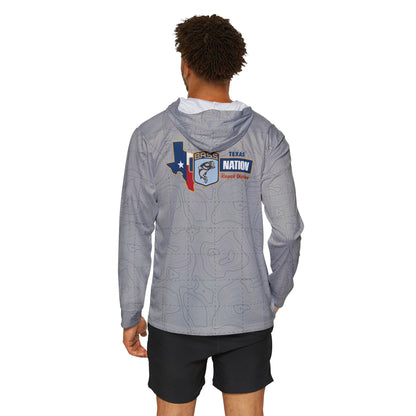 Topographical Lake Map (TBN Edition) — Unisex Fishing Pullover Hoodie (SPF 50+)