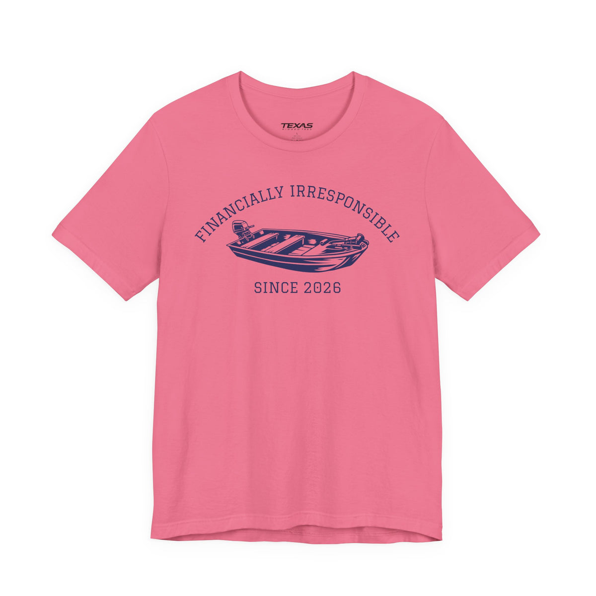 Financially Irresponsible Since XXXX (Jon Boat Edition) — Unisex Cotton Tee