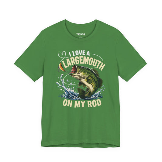I Love a Largemouth on My Rod — Unisex Cotton Tee