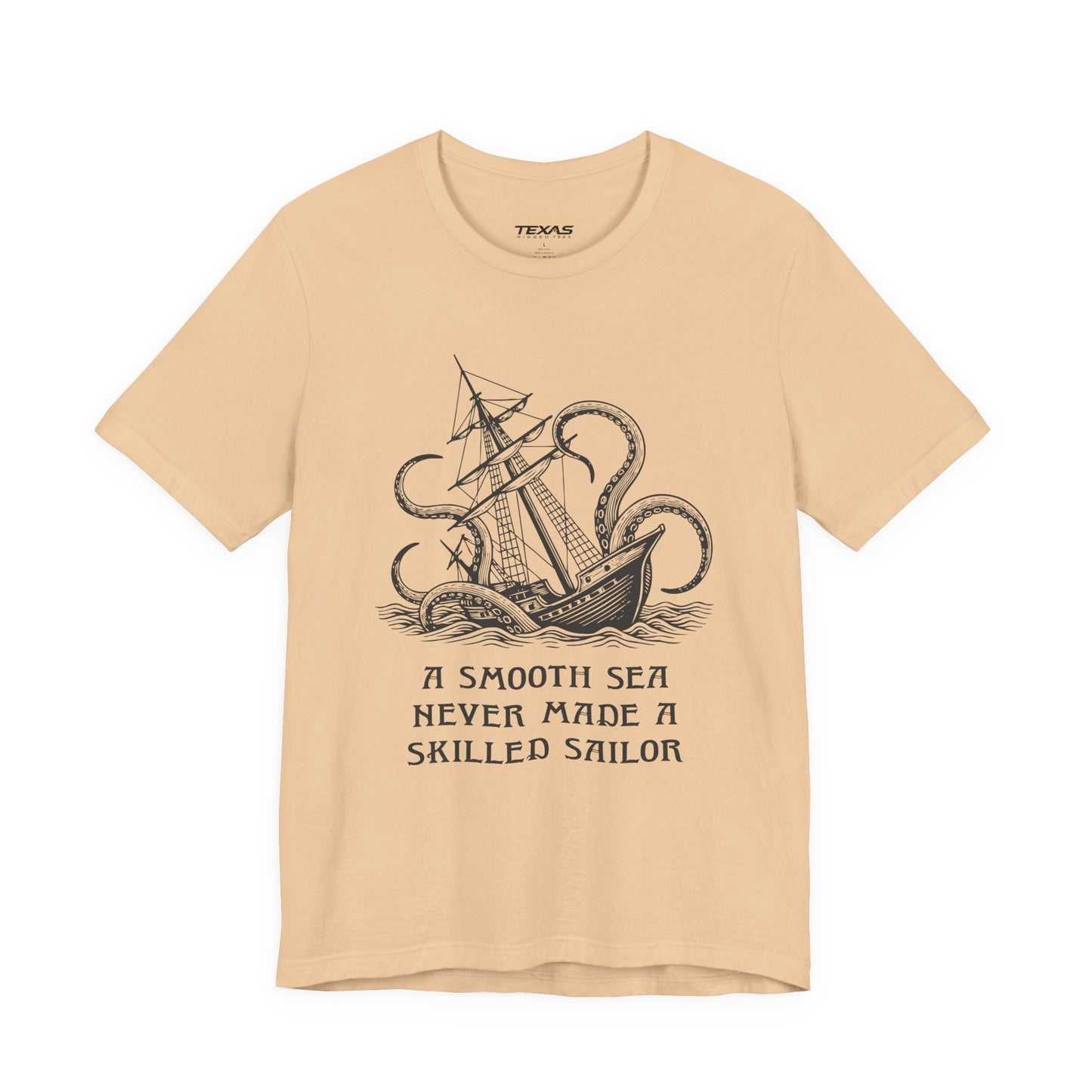 A smooth sea never made a skilled sailor — Unisex Cotton Tee