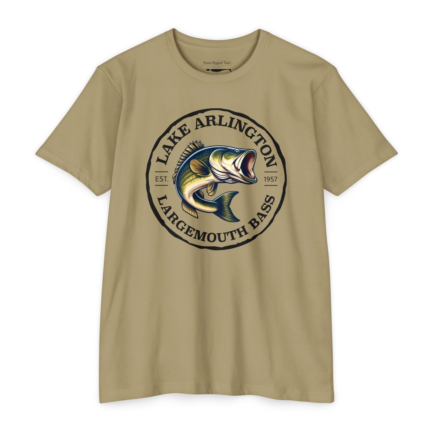 Lake Arlington Largemouth Bass — Unisex Cotton-Poly Blend T-Shirt