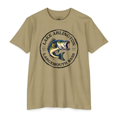 Lake Arlington Largemouth Bass — Unisex Cotton-Poly Blend T-Shirt