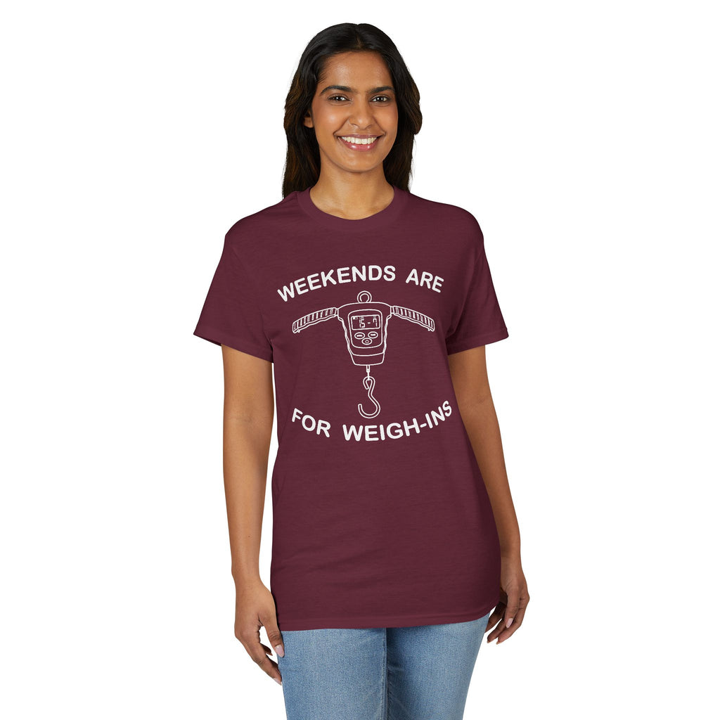 Weekends Are for Weigh-Ins — Unisex DryBlend® T-Shirt
