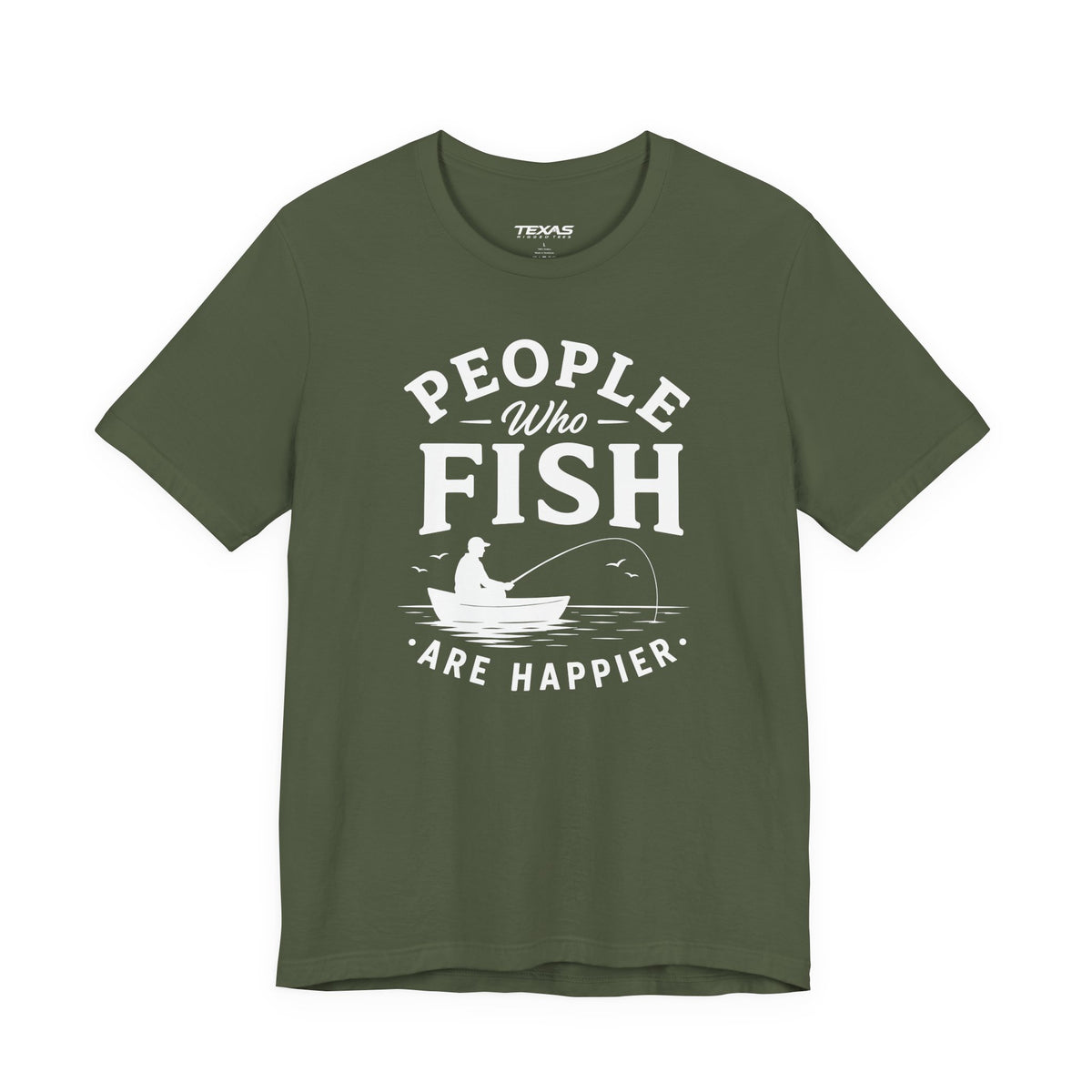 People Who Fish Are Happier — Unisex Cotton Tee