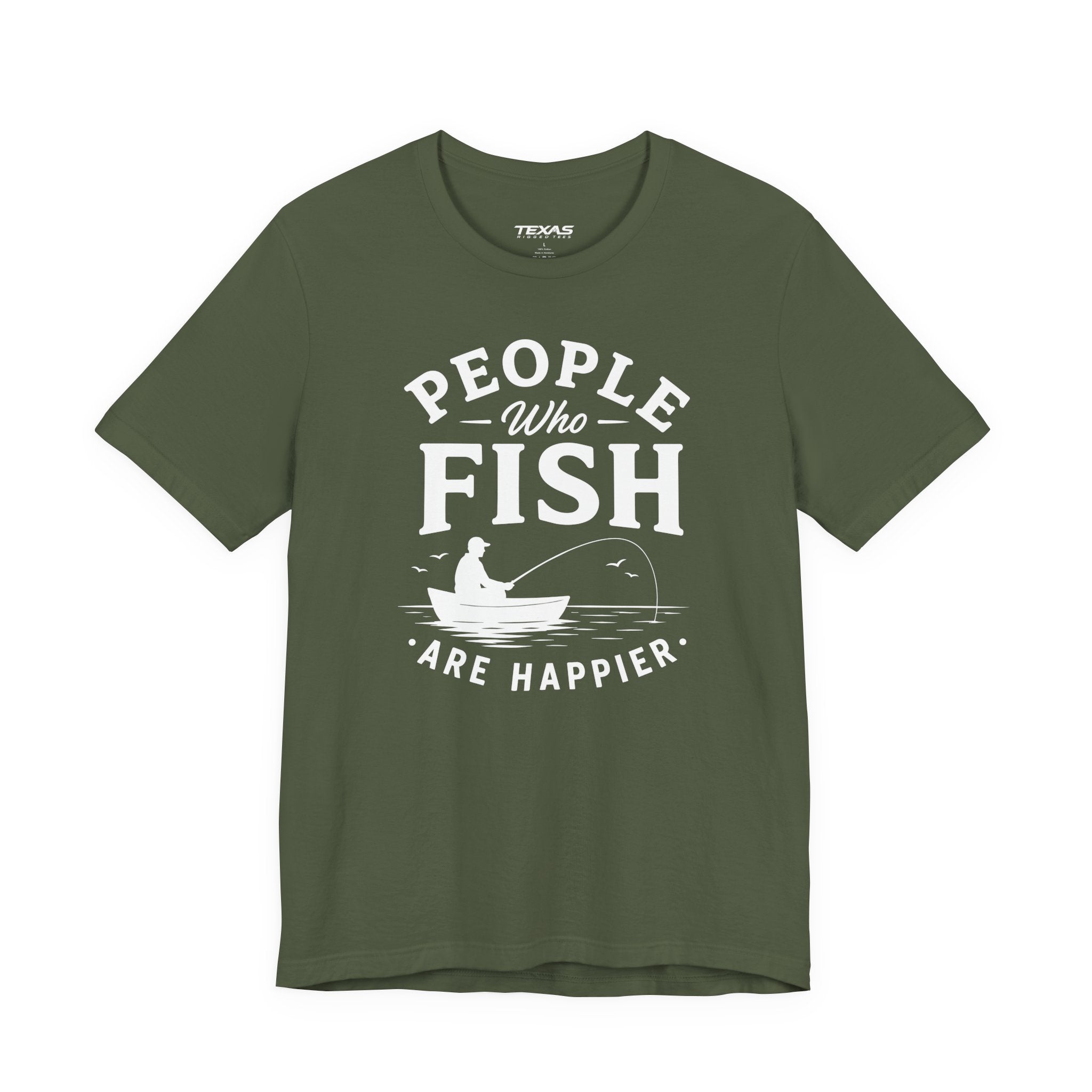 People Who Fish Are Happier — Unisex Cotton Tee