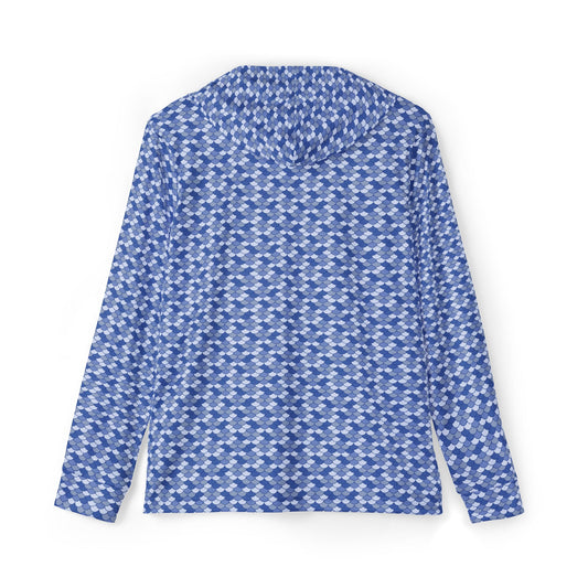 Blue Mermaid Scales – Unisex Fishing Pullover Hoodie (SPF 50+)