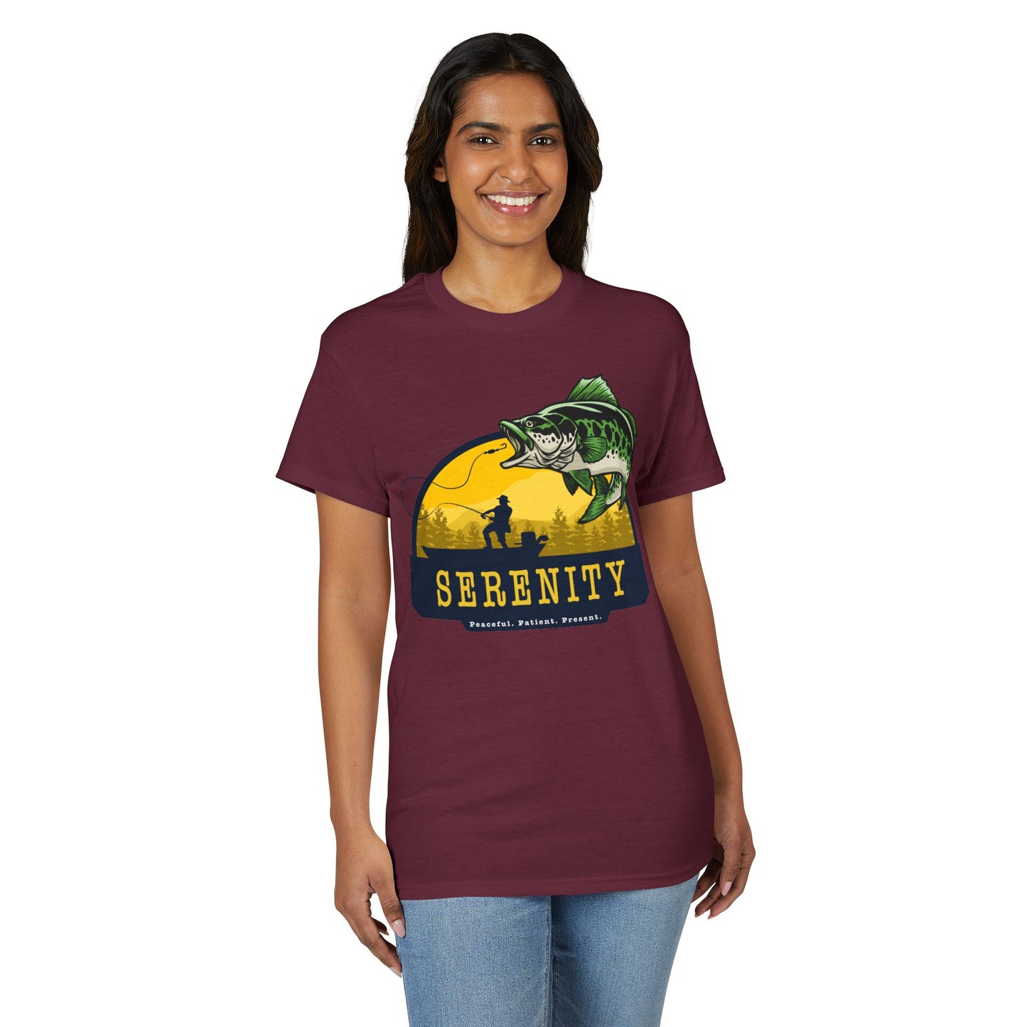 Serenity: Peaceful. Patient. Present. — Unisex DryBlend® T-Shirt