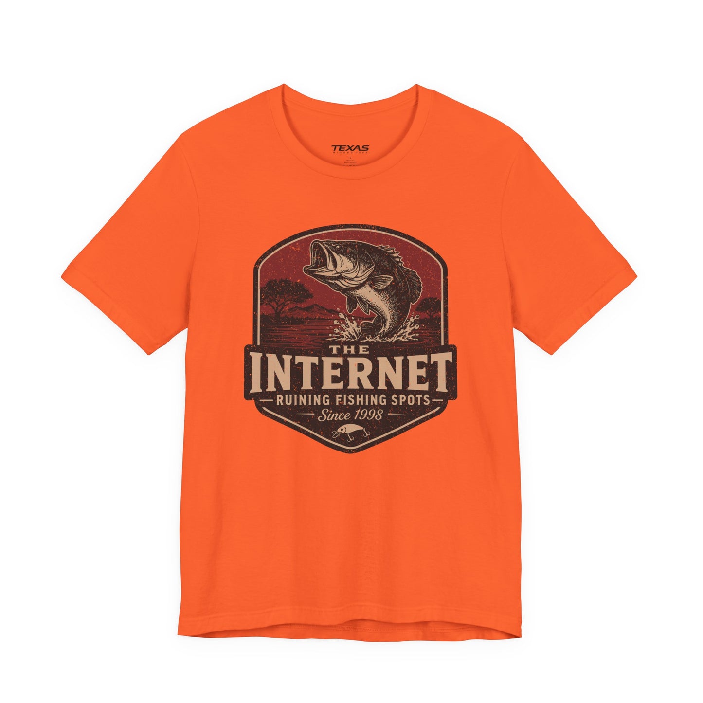 The Internet: Ruining Fishing Spots Since 1998 — Unisex Cotton Tee