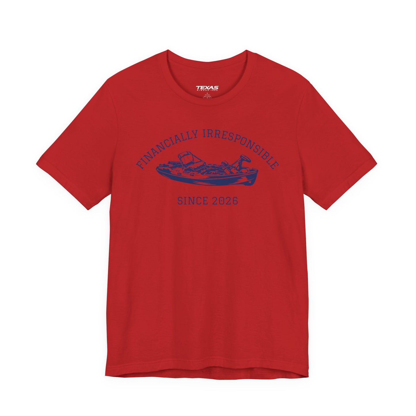 Financially Irresponsible Since XXXX (Kayak Edition) — Unisex Cotton Tee