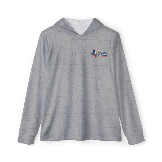 Topographical Lake Map (TBN Edition) — Unisex Fishing Pullover Hoodie (SPF 50+)