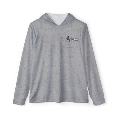 Topographical Lake Map (TBN Edition) — Unisex Fishing Pullover Hoodie (SPF 50+)