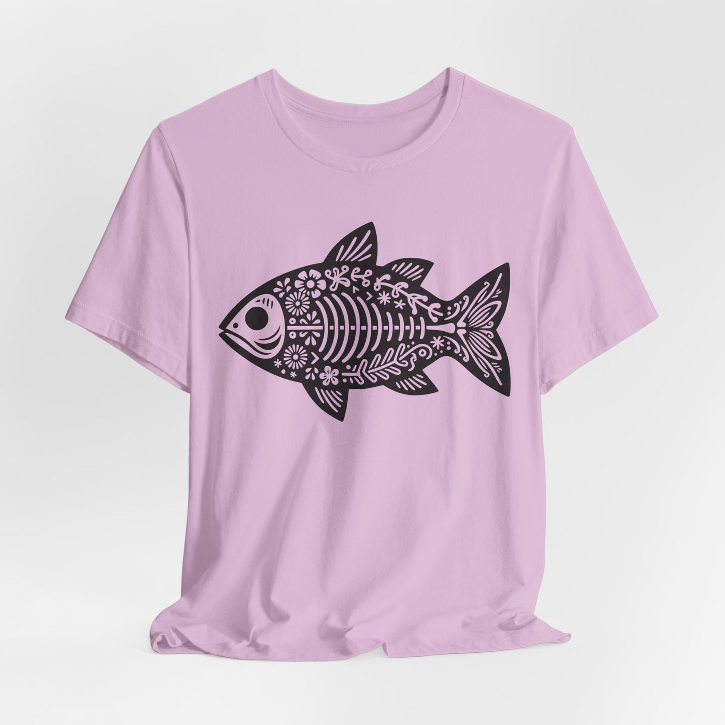 Mexican Flora Fish Skeleton — Unisex Cotton Tee