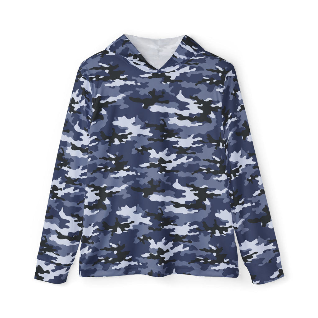 Blue Camo — Unisex Fishing Pullover Hoodie (SPF 50+)