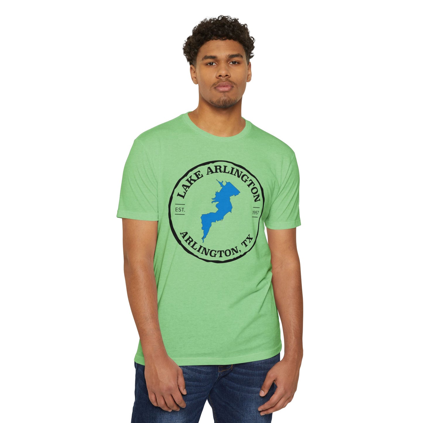 Lake Arlington — Unisex Cotton-Poly Blend T-Shirt