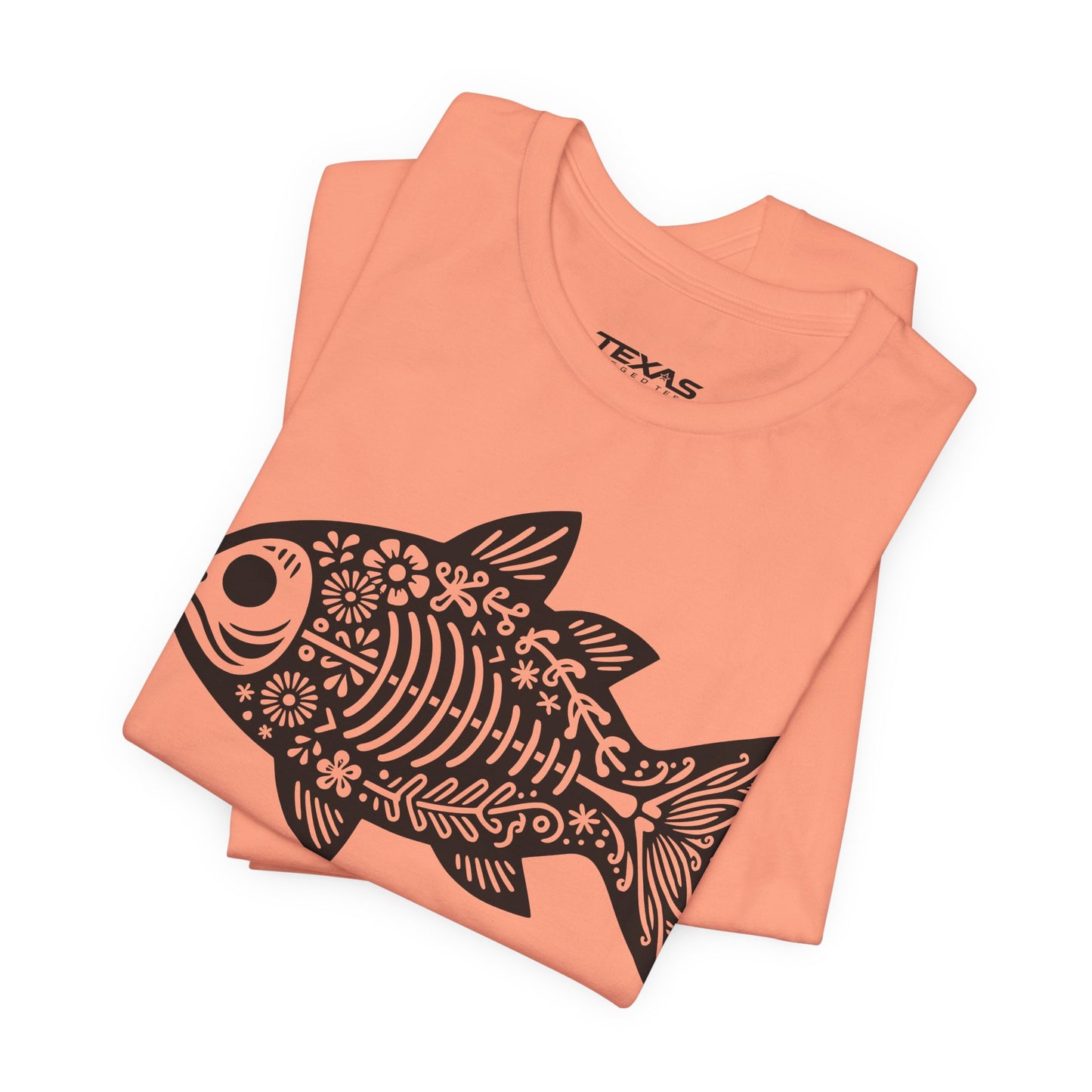 Mexican Flora Fish Skeleton — Unisex Cotton Tee